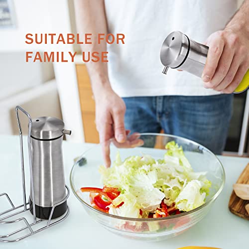Oil And Vinegar Dispenser Set with Caddy (Clear)