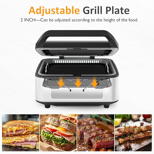 1300W Smokeless Grill Indoor with Auto (White)