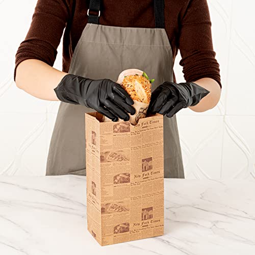 Bag Tek 6 Lb Disposable Lunch Bags 100 Sturdy Take Out Bags (6 lb / Kraft Newsprint)