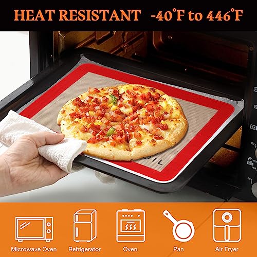 Silicone Baking Mats Set of 3 (Small (11.6" x 8.5") 3 Quarter Sheet)