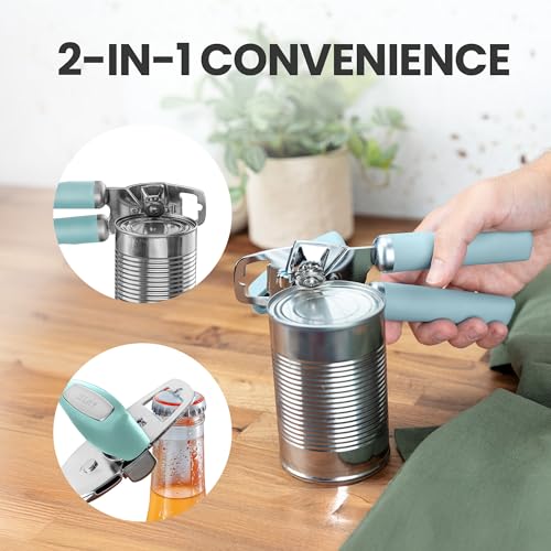 Manual Can Opener Heavy Duty Patented Stainless Steel (Mint / Comfy Grip)