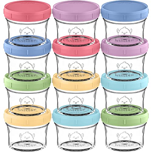 12pk 4oz Glass Baby Food Containers with Lids (12-pk 4 Ounce / Nord)