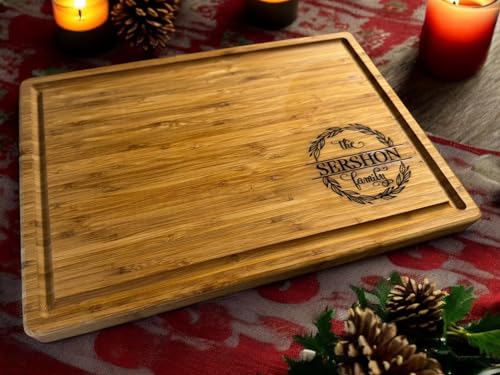 Handmade Personalized Cutting Board (Family Engraving)