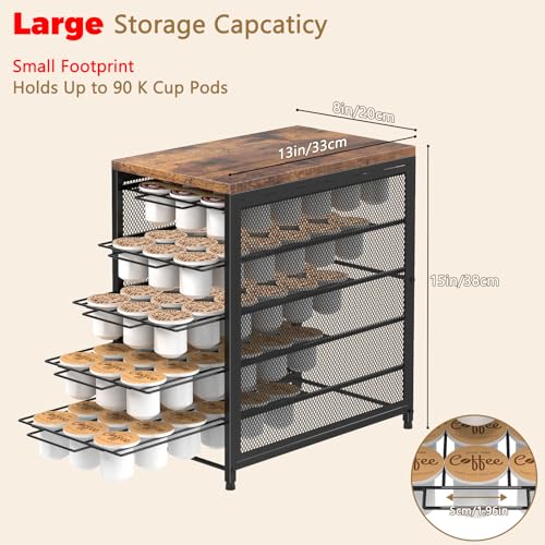 Coffee Pod Holder for Counter (Black-90 Pod)