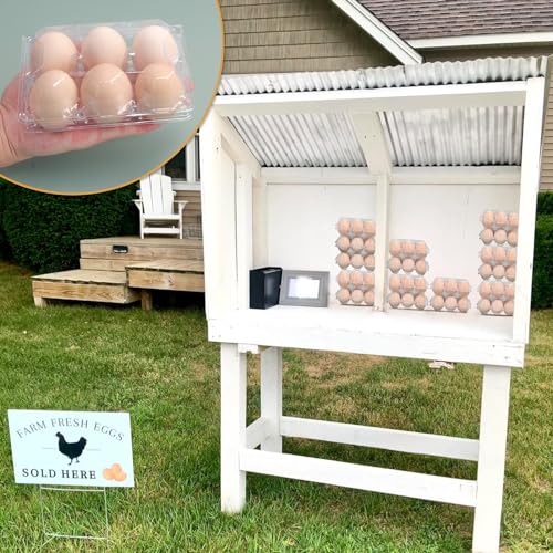 150 Pack Half Dozen Egg Cartons Bulk (6 Grids)