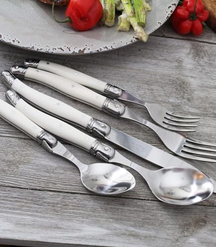 Laguiole 20 Piece Stainless Steel Flatware Set (Faux Ivory)