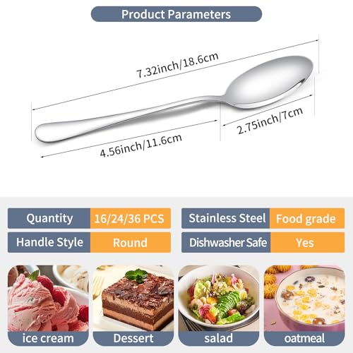16 Pcs Dinner Spoons Set