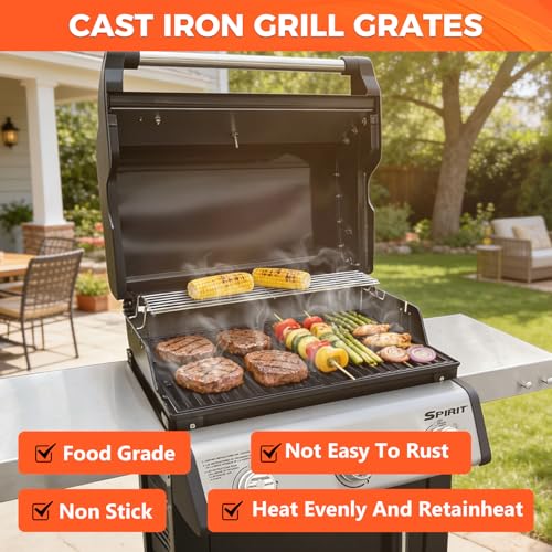 17.5" Grill Grates for Weber Spirit 300 (17.5”×11.9" – 2 Pack)