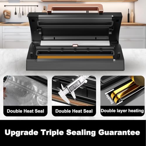 Powerful Suction Vacuum Sealer Machine (Black)