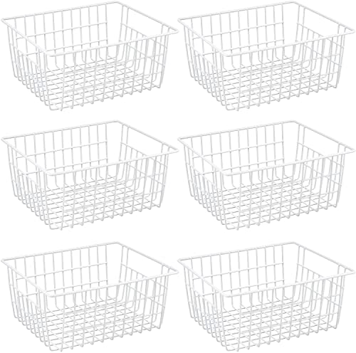 Wire Storage Baskets (6 Pack / White)