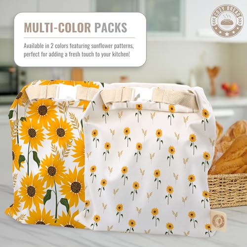 Reusable Bread Bag Set for Home Bakers (Sunflower)