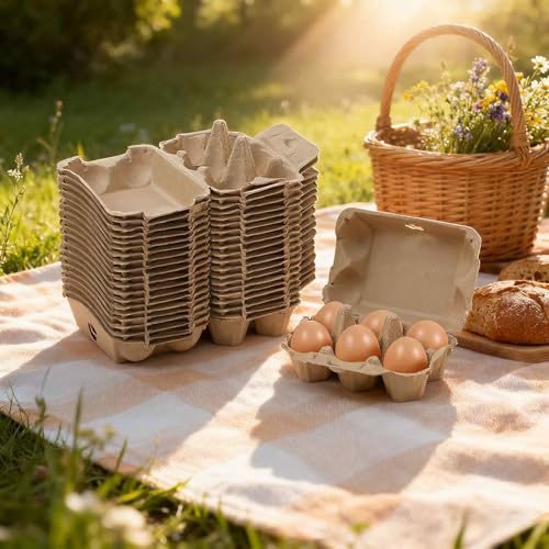 20 Pack Egg Cartons Cheap Bulk (6 Count, 20 Pack)