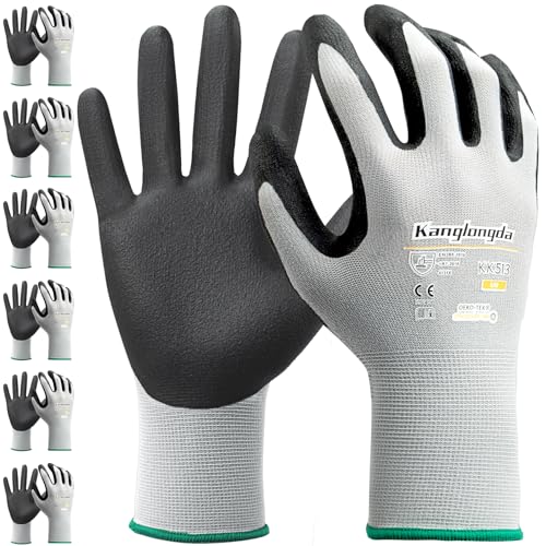 Work Gloves for Men and Women (6 Count)