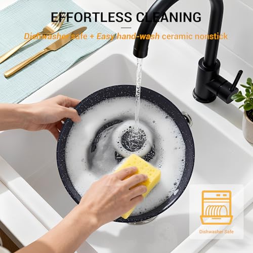21Pcs Pots and Pans Set Non Stick with Detachable Handle Frying Pan (Frying Pan Set)