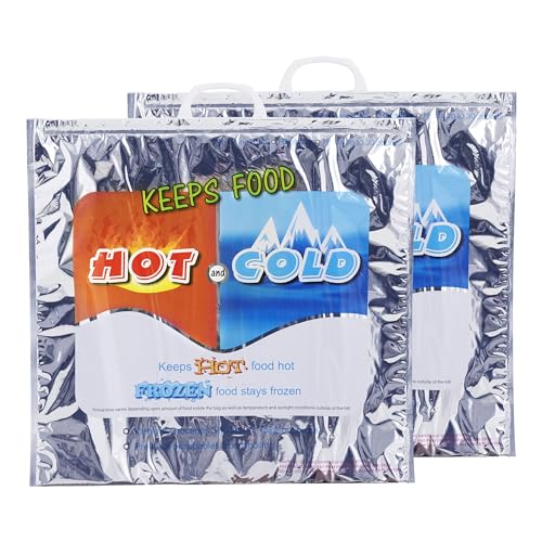 Hot and Cold Insulated Bags for Food Delivery (X-Large (Grocery Size))