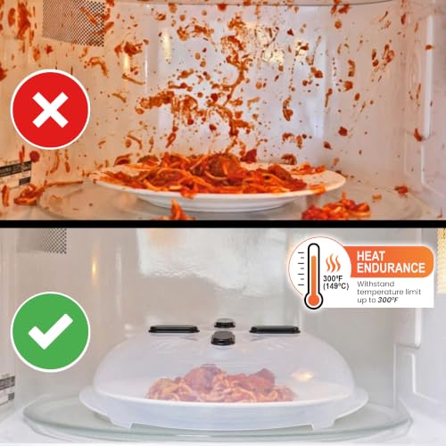 Magnetic Microwave Splatter Cover for Food (Onyx Black)