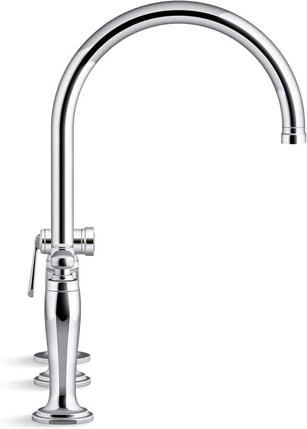 Kohler K28356-2MB Edalyn by Studio McGee 1.5 GPM Widespread Bridge Kitchen Faucet - Includes Side Spray Vibrant Brushed Moderne Brass
