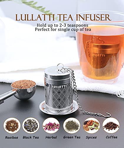 1 Pack 304 Steel Tea Infuser Fine Mesh Diamond with Long Chain (Small-Diamond / 1 Pack)