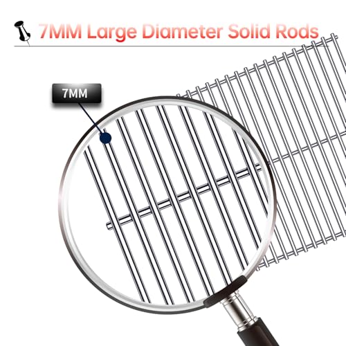 BBQ Grill Grates Replacement for Cuisinart Gas Grill CGG (Silver 7MM + heat plates)
