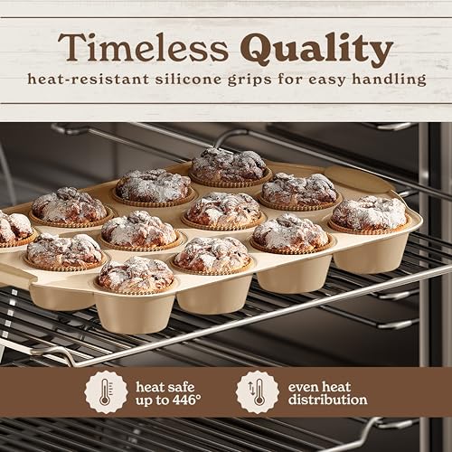 Nonstick Stackable Bakeware Set (Gold - 10 Pcs)