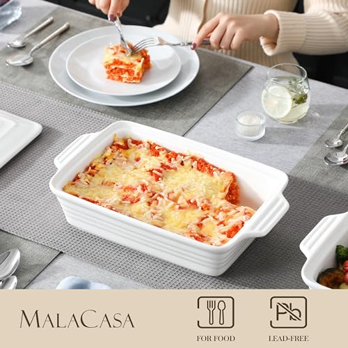 4.4 Qt Casserole Dish for Oven (4.4 QT - White)