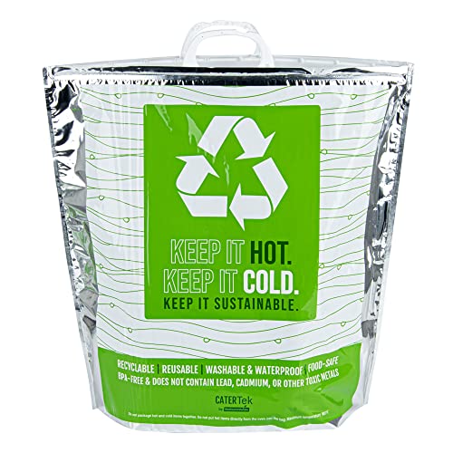 Green And Silver Plastic Thermal Bag (20")