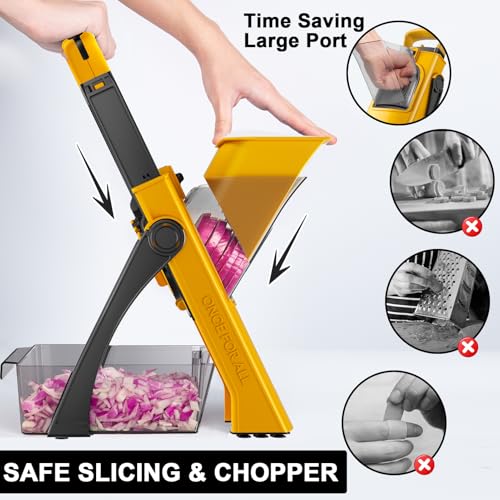 Mandoline Slicer for Kitchen (S3 Yellow)