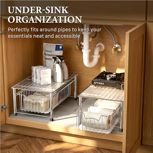 Stackable Basket Drawer (1-tier / Chrome)