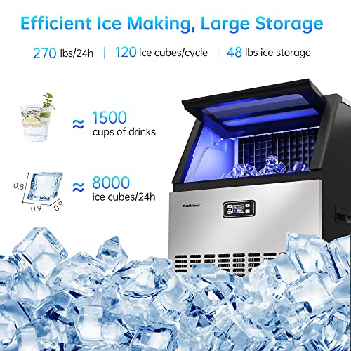 Commercial Ice Maker Machine (270lbs/24h)