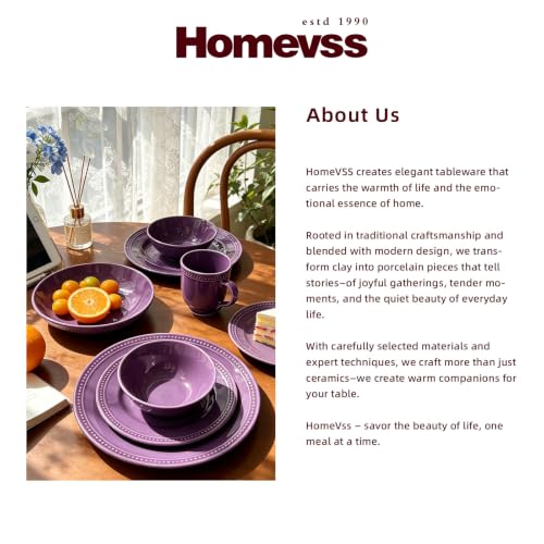HomeVSS 20 Piece Pearl Dots Stoneware Dinnerware Set