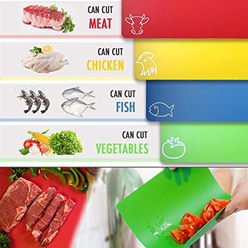 Plastic Cutting Boards for Kitchen (Multi colors)