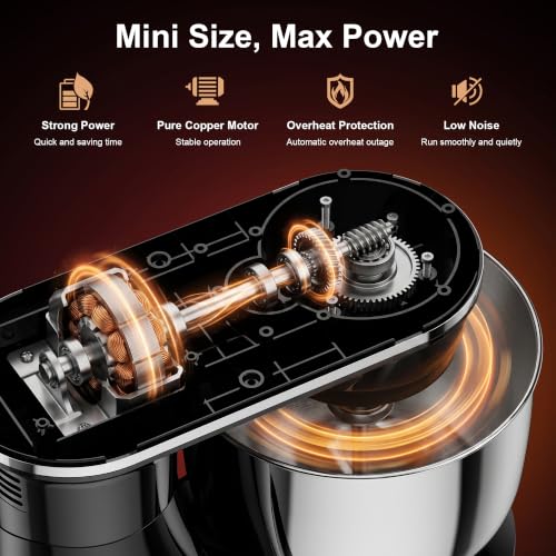 4QT Electric Stand Mixer (Black)