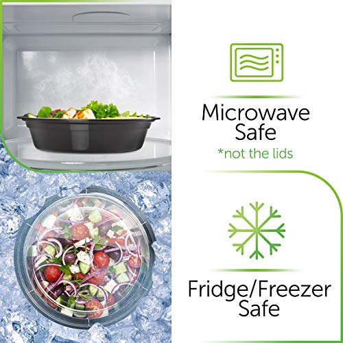 PrepNaturals 60 Pack Meal Prep Containers Reusable (60 Pack / Circular)