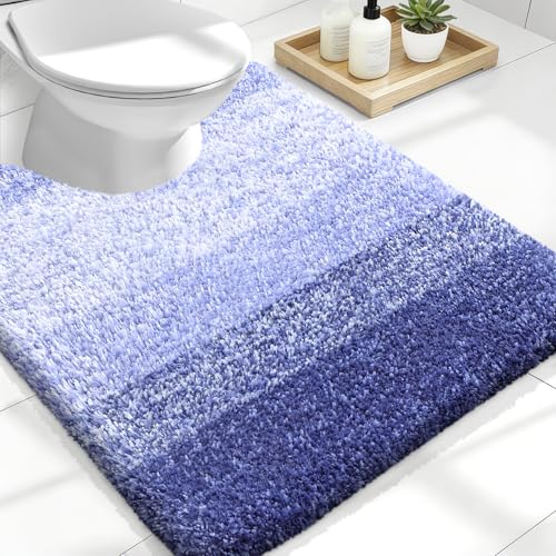 Luxury Toilet Rugs U (24" X 20" Contour Rug / Blue-violet)