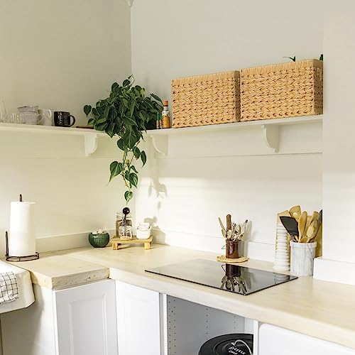 Wicker Storage Baskets (Natural / 13"L x 8¼"W x 7"H)