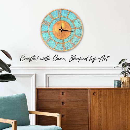 Handmade Copper Wall Clock Artisan Touch in Every Piece (Timeless Patina / 20)