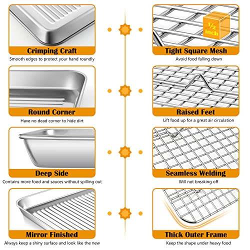 Baking Pan with Wire Rack (16 x 12 x 1 Inch)