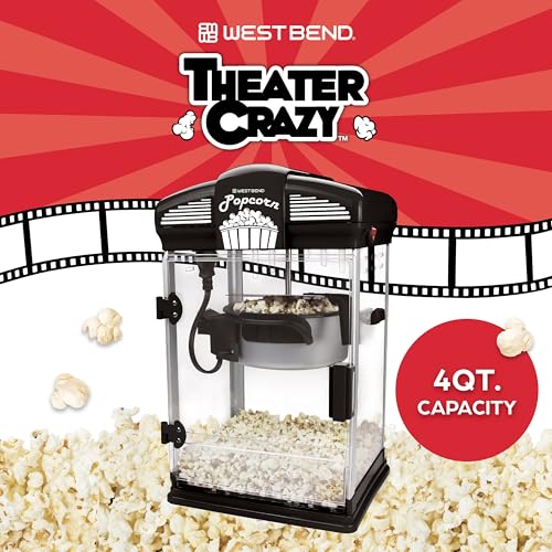 Stir Crazy Movie Theater Popcorn Popper (Black)