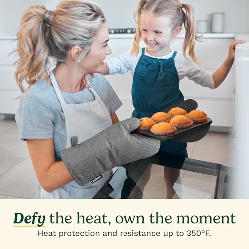 Cuisinart Chambray Kitchen Oven Mitts (Black)