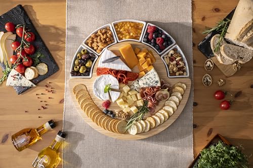 Charcuterie Cheese Board and Platter Set (Bamboo - 16 inch)