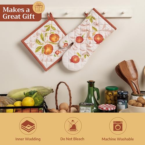Pot Holders 100% Cotton Potholders (128 - Vintage Harvest / 8" x 8" (Pot Holder Pack of 2))