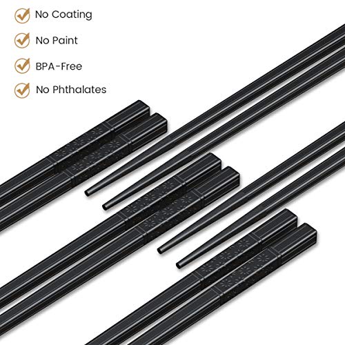 10 Pairs Fiberglass Chopsticks (Black Cherry-10 Pairs)