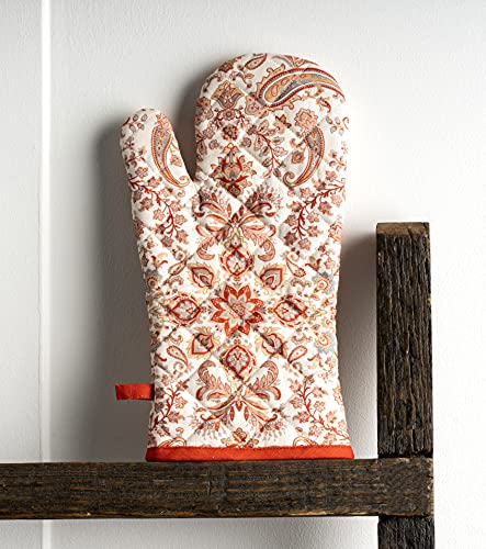 Maison d'Hermine Oven Gloves 100% Cotton Oven Mitt (059 - Cachemire / 7.5" x 13" (Oven Mitt))
