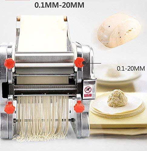 Hengwei 750W 110V Stainless Steel Commercial Electric Noodle Making Pasta Maker Dough Roller Noodle Cutting Machine (3mm / 9mm)