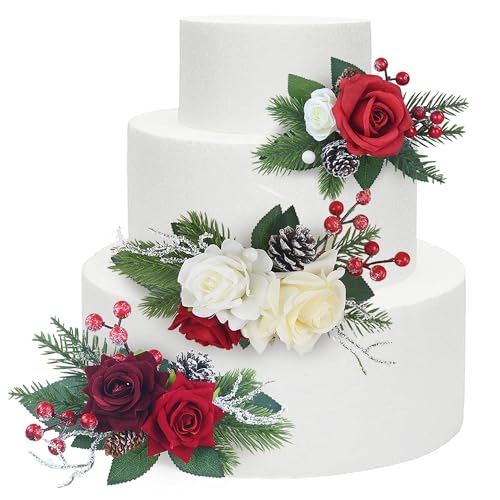 3Pcs Premade Cake Flowers (3 Count)