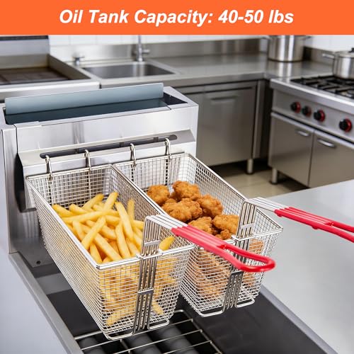 Commercial Natural Gas Fryer (Natural Gas:46-55 lbs)