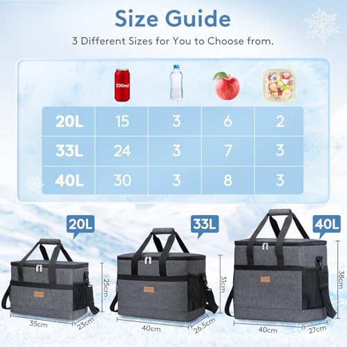 Cooler Bag 60 Cans Collapsible and Insulated Large Lunch Bag Leakproof Soft Cooler Portable for Camping