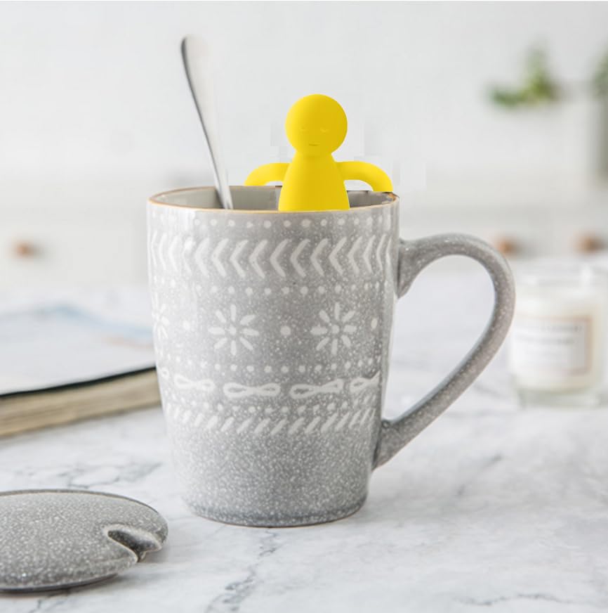Tea Infuser for Loose Leaf Tea Extra Fine Mesh Tea Steeper (Yellow)