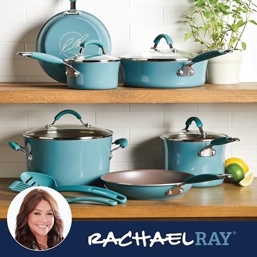Cucina 12 Piece Cookware Set (Agave Blue / 12 Piece Porcelain Enamel)