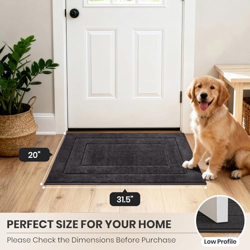 Dirt Trapping Door Mat Indoor Entrance (Charcoal / 20" X 31.5" (Rectangular))